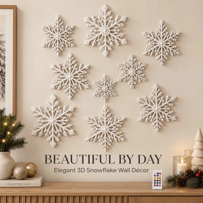 ❄️ LED Snowflake Wall Lights | 3D Christmas Snowflake Décor with Blue & White Glow