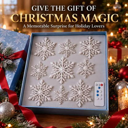 ❄️ LED Snowflake Wall Lights | 3D Christmas Snowflake Décor with Blue & White Glow