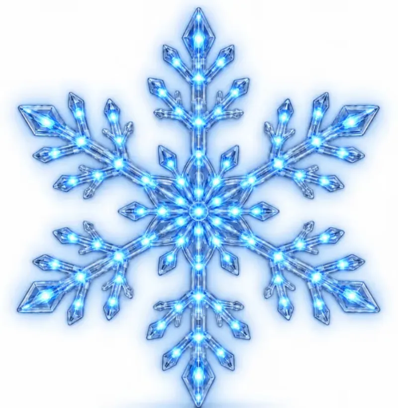 ❄️ LED Snowflake Wall Lights | 3D Christmas Snowflake Décor with Blue & White Glow