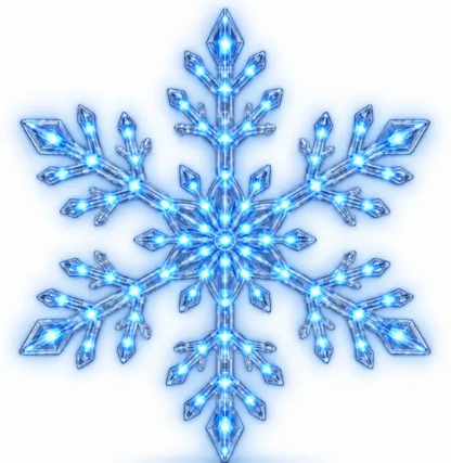 ❄️ LED Snowflake Wall Lights | 3D Christmas Snowflake Décor with Blue & White Glow