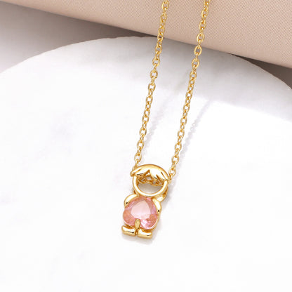 18K Birthstone Mom & Kids Detachable Necklace – Her Birthstone, Your Heart