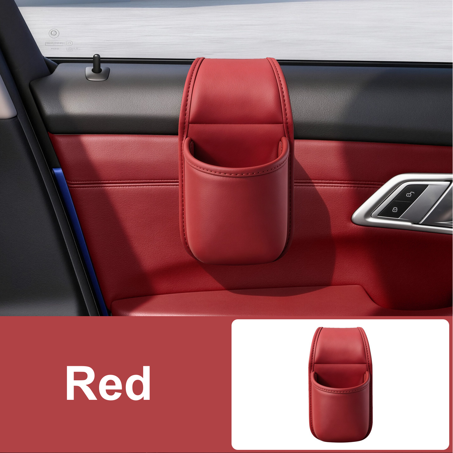 Car Door Glass Gap Organizer – Hanging Cup Holder & Storage Box