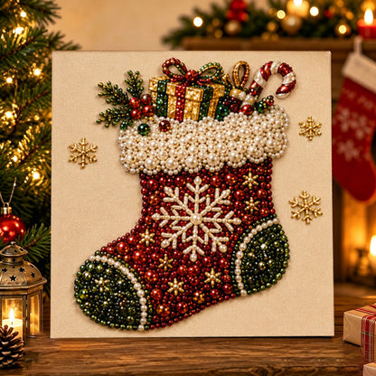 Halloween & Christmas Pearl Art DIY Kit – 11 Spooky Designs, Shimmering Fall Craft for All Ages
