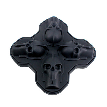 3D Skull Ice Cube Mold – Easy-Release Silicone Tray