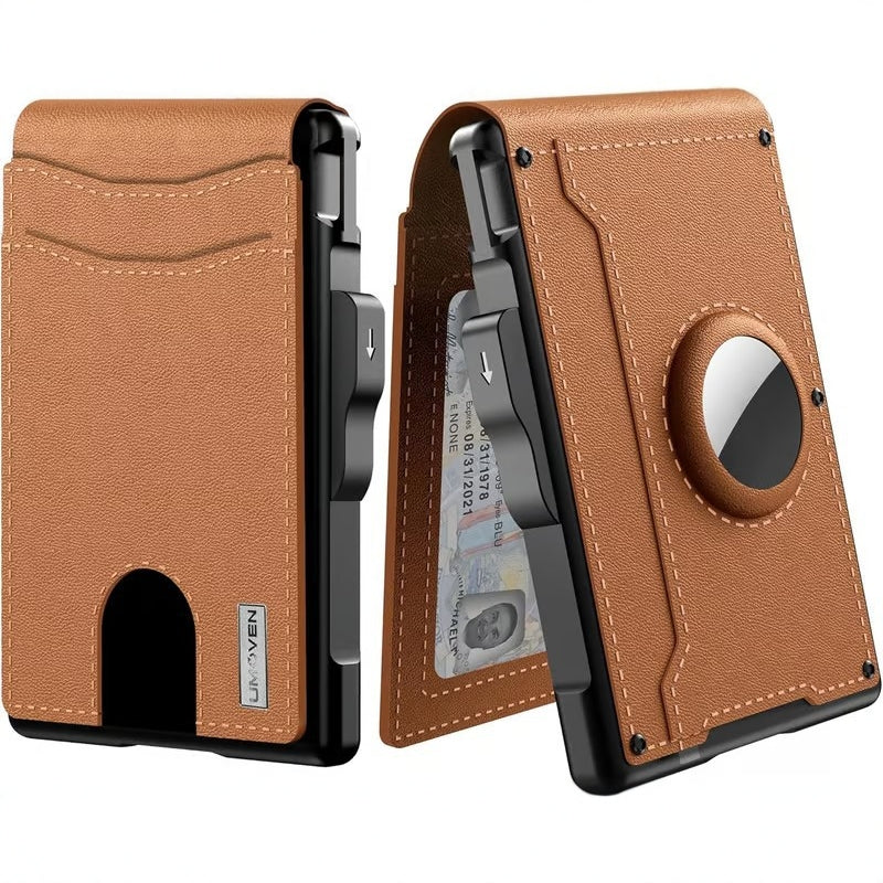 💳Men's Business Wallet Credit Card Holder Pop Up Smart RFlD Blocking Slim Leather