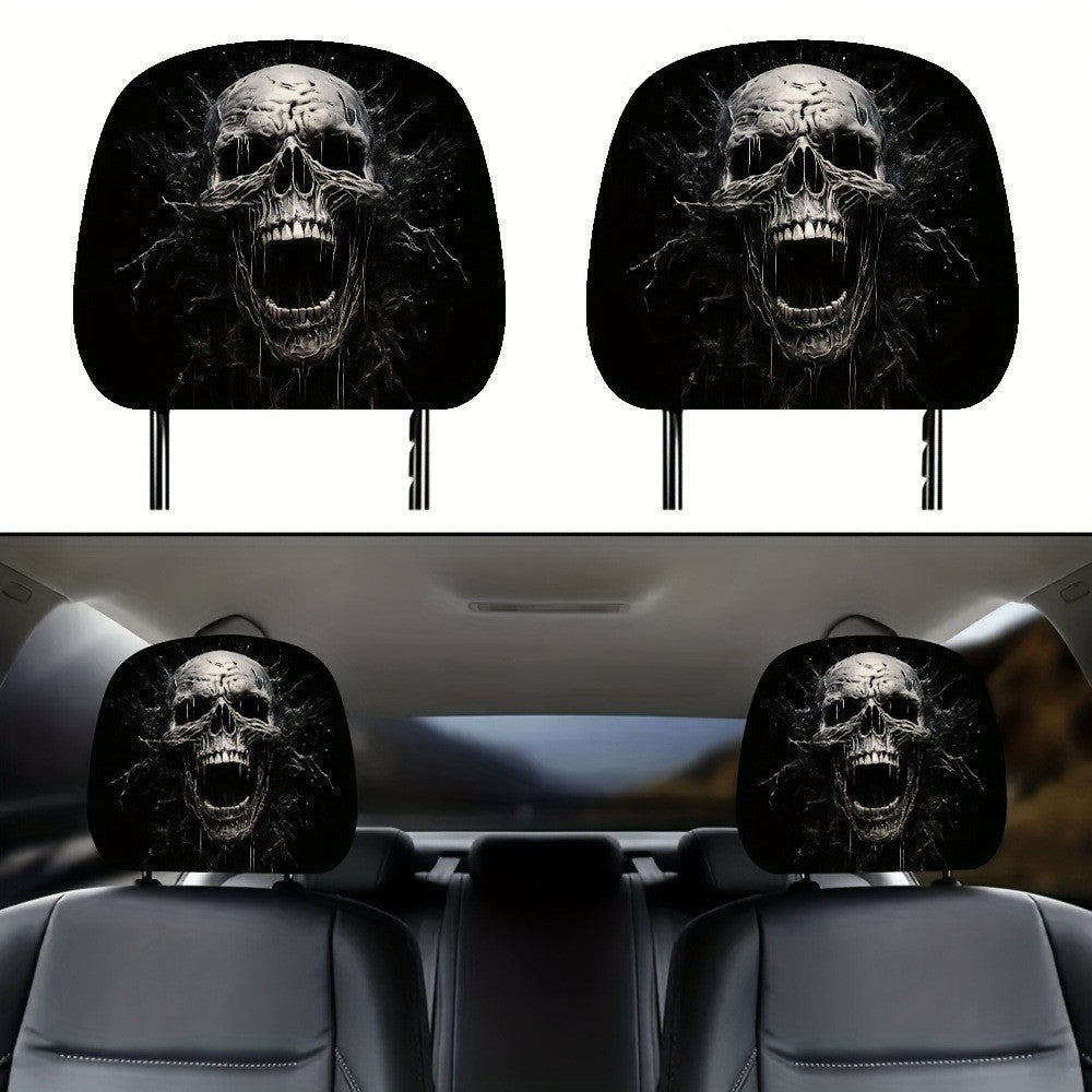 🔥2 PCS Red Devil’s Eye Car Headrest Covers – Gothic Interior Upgrade