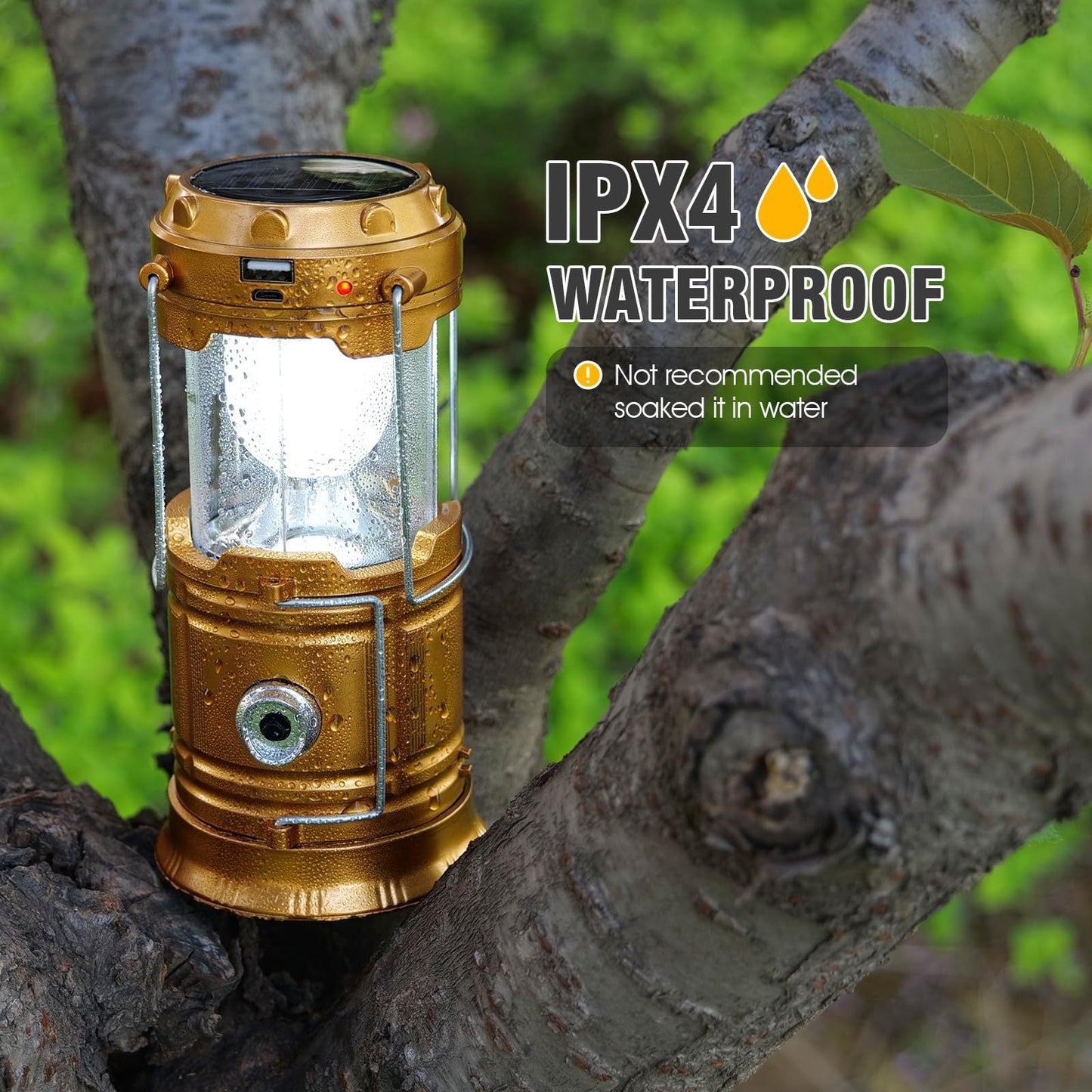 Portable Solar Rechargeable LED Camping Light