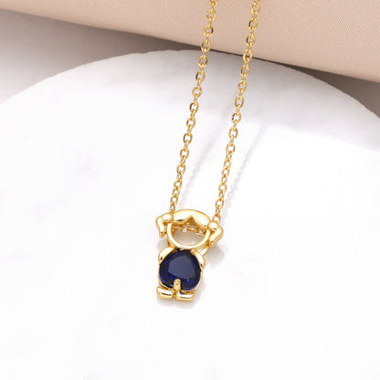 18K Birthstone Mom & Kids Detachable Necklace – Her Birthstone, Your Heart