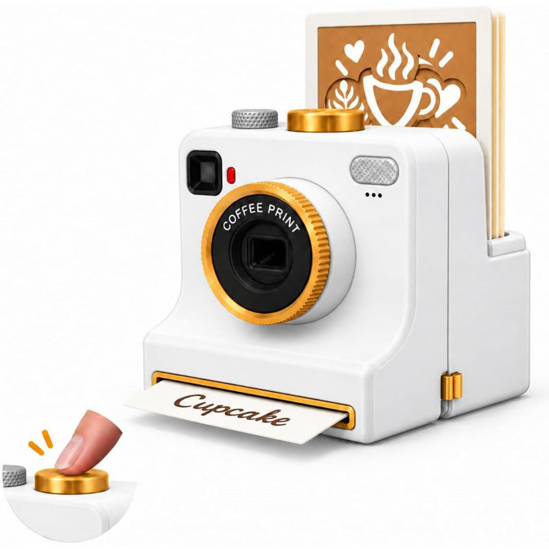 3D Printed Latte Art Camera – Easy Coffee Stencil Tool