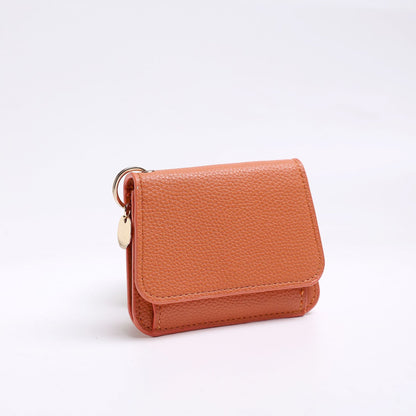 Women's Slim Tri-Fold RFID Wallet – Zip Pocket, Keychain