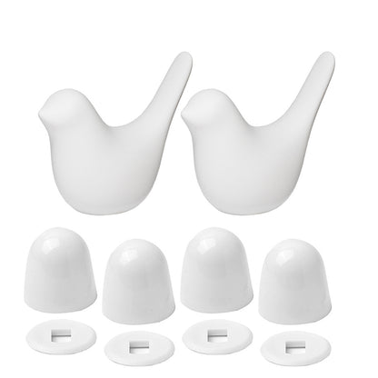Ceramic Bird Toilet Bolt Caps – Cute Bathroom Decor (2PCS)