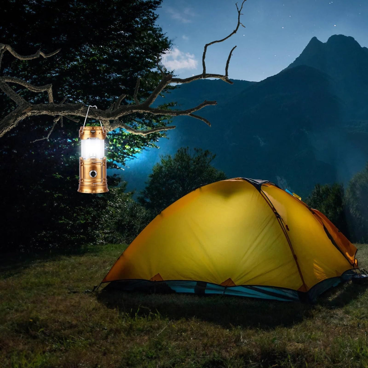 Portable Solar Rechargeable LED Camping Light