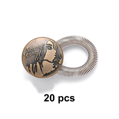 20 Pcs Metal Button Extenders – Instant Waist Expansion for Jeans & Pants