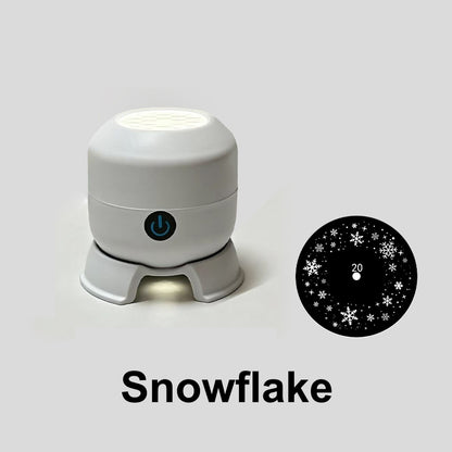 360° Rotating Ocean & Snowflake Projector – 4-Theme LED Aurora Light, USB Rechargeable