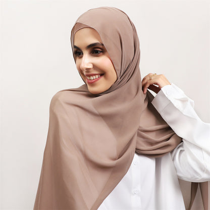 Instant Chiffon Hijab 3-in-1 Magnetic Set – Undercap & Wrap, Ready to Wear