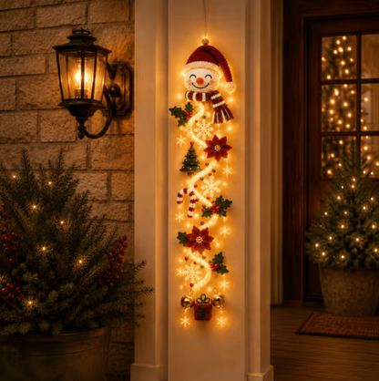 Glowing Christmas Door Hanger|6 Festive Lighted Designs with Warm Glow