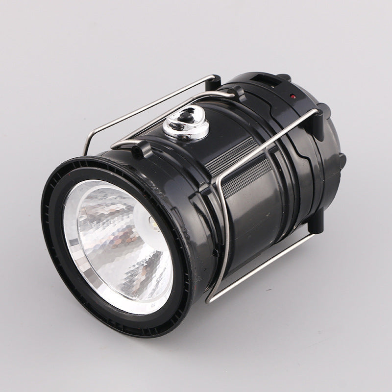 Solar Rechargeable Camping Lantern – Magnetic Base, Foldable Hook, Multi-Mode Flashlight