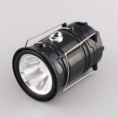 Solar Rechargeable Camping Lantern – Magnetic Base, Foldable Hook, Multi-Mode Flashlight