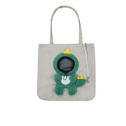 Cartoon Character Cat Carrier Tote – Face-Forward Shoulder Bag for Small Pets