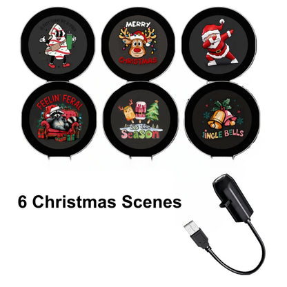 Plug-&-Play HD Christmas Projector – 6 or 10 Festive Scenes