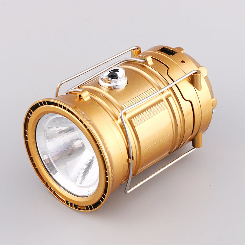 Solar Rechargeable Camping Lantern – Magnetic Base, Foldable Hook, Multi-Mode Flashlight