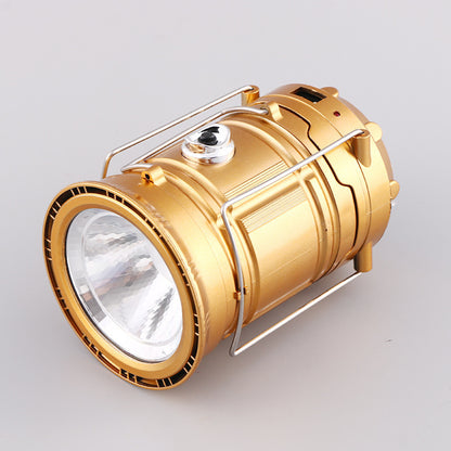 Solar Rechargeable Camping Lantern – Magnetic Base, Foldable Hook, Multi-Mode Flashlight