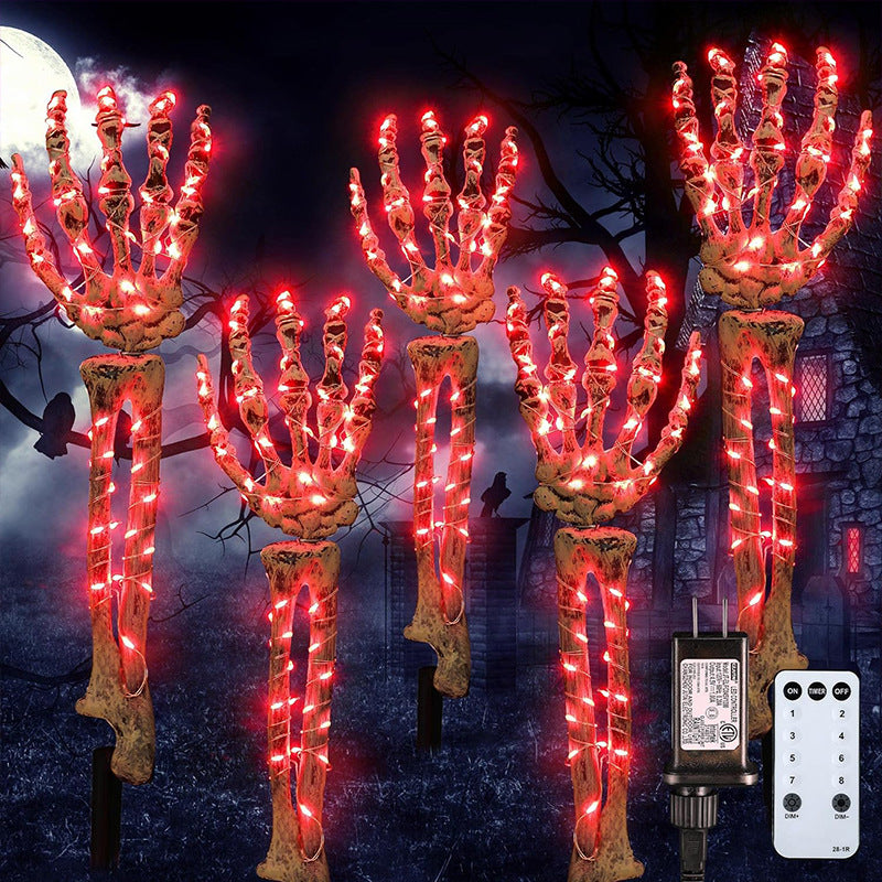 5 Pack Halloween Skeleton Arm Lights– 10FT Glowing LED Hands with 8 Modes