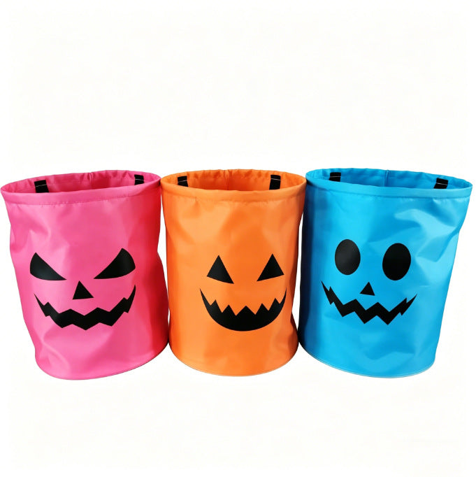 LED Light-Up Pumpkin Candy Bucket – Reusable Glow Trick-or-Treat Bag