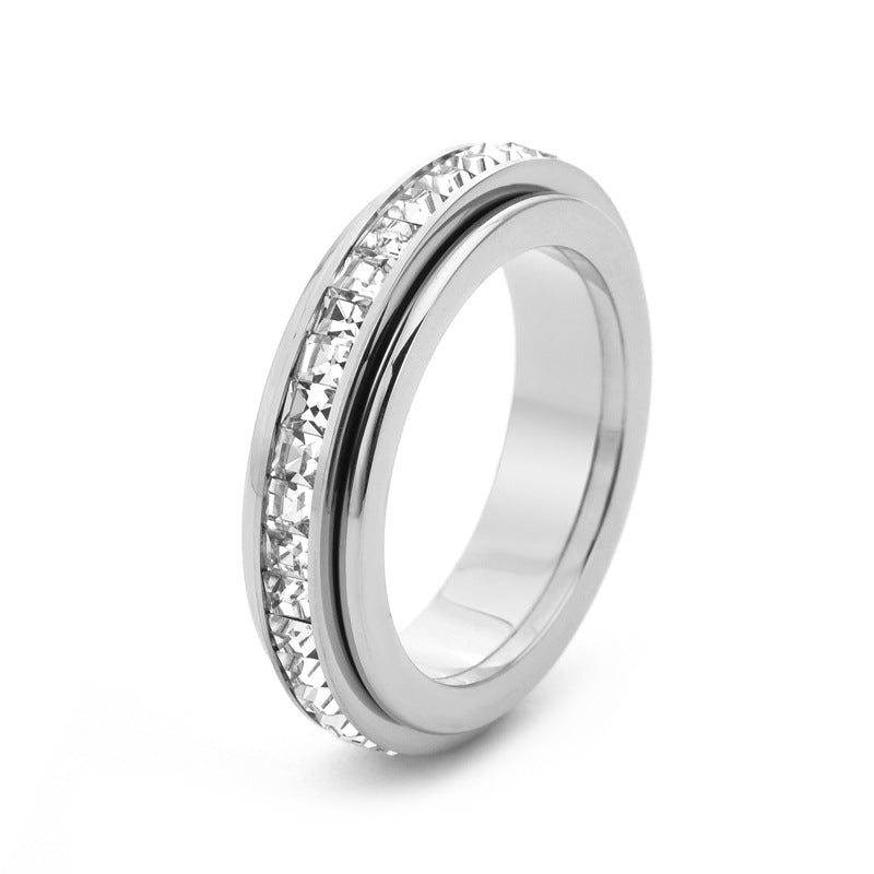 Titanium Spinner Anxiety Ring – Stress Relief Fidget Band