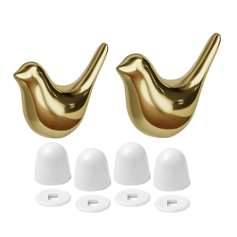 Ceramic Bird Toilet Bolt Caps – Cute Bathroom Decor (2PCS)