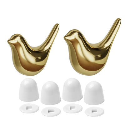 Ceramic Bird Toilet Bolt Caps – Cute Bathroom Decor (2PCS)
