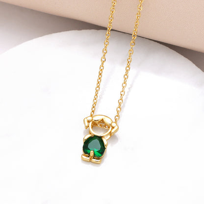 18K Birthstone Mom & Kids Detachable Necklace – Her Birthstone, Your Heart
