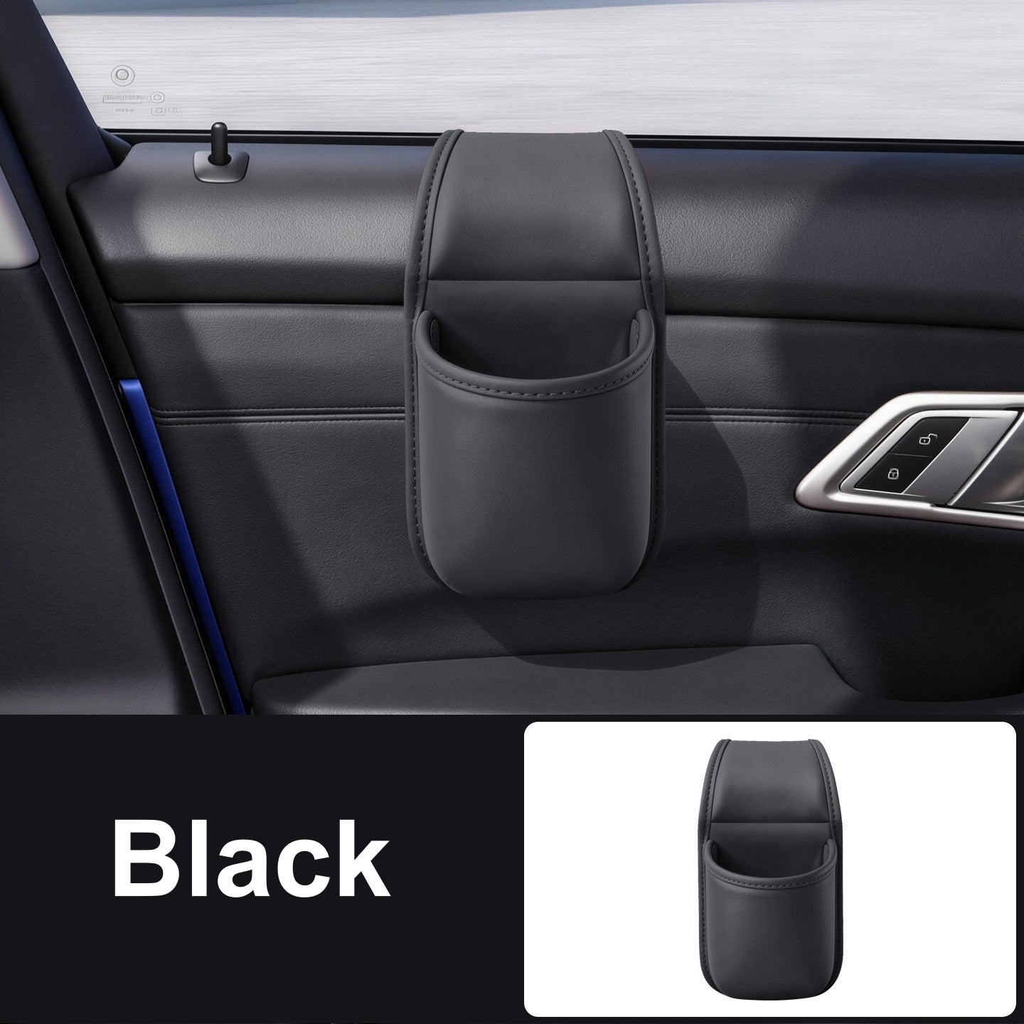 Car Door Glass Gap Organizer – Hanging Cup Holder & Storage Box