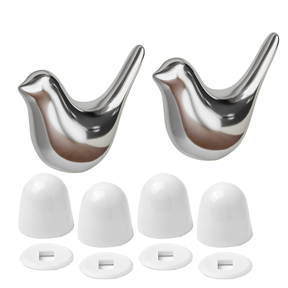 Ceramic Bird Toilet Bolt Caps – Cute Bathroom Decor (2PCS)
