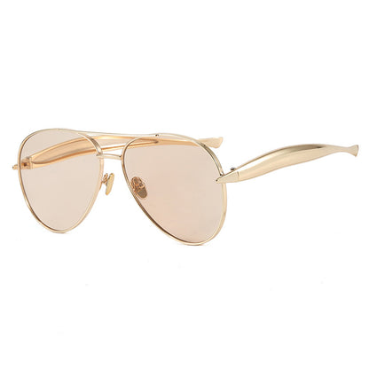 Retro Gold Aviator Sunglasses