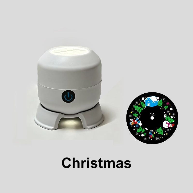 360° Rotating Ocean & Snowflake Projector – 4-Theme LED Aurora Light, USB Rechargeable