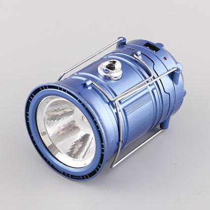 Solar Rechargeable Camping Lantern – Magnetic Base, Foldable Hook, Multi-Mode Flashlight