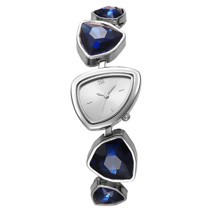 Rhinestone Birthstone Bracelet Watch – Faceted Links, Adjustable Fit, Gift-Ready