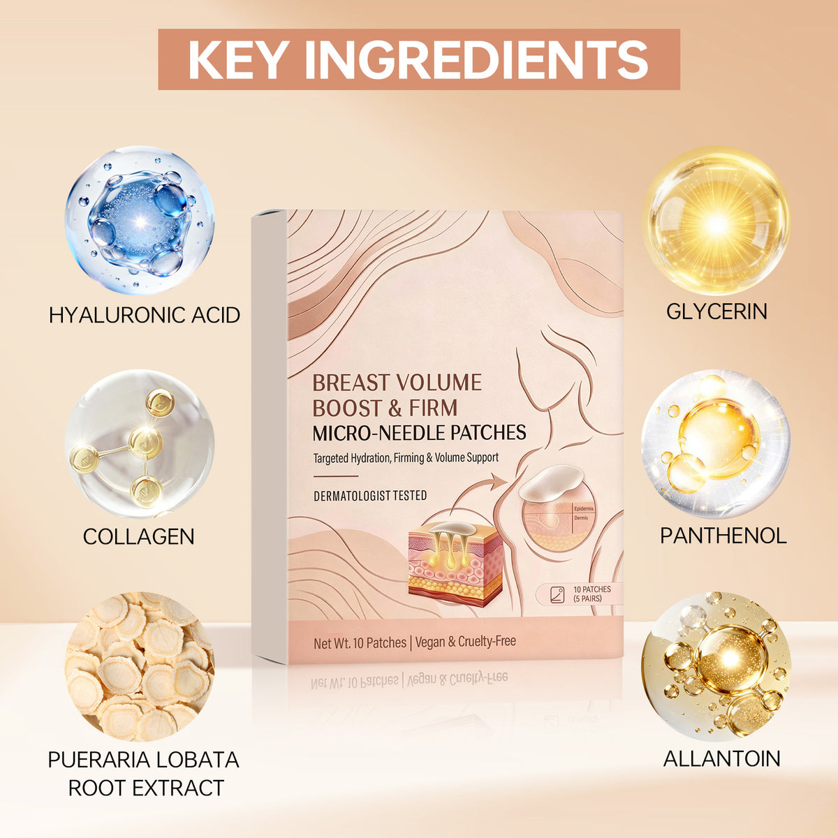 Microneedle Bust Care Patches – Firming & Hydrating Skin Support