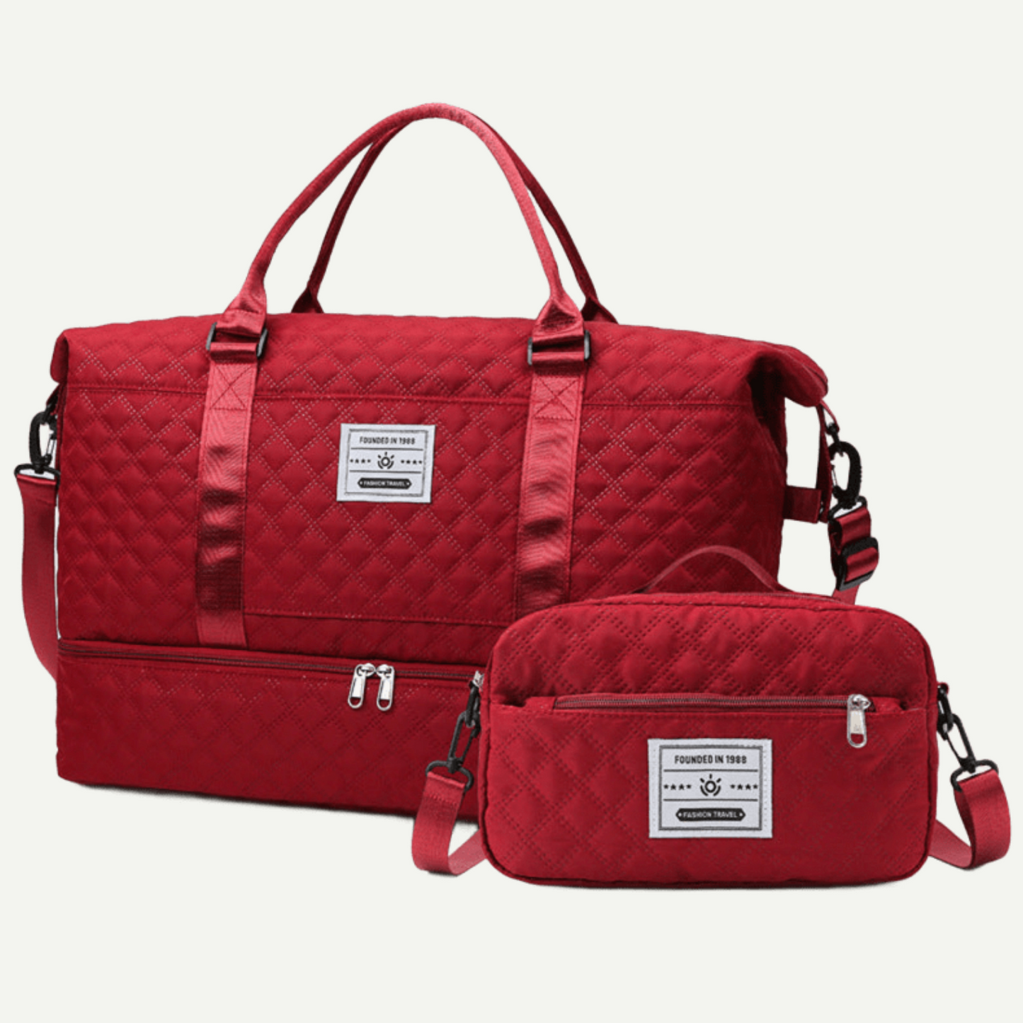 2Pcs Aril Travel Duffel Bag – Shoe Compartment + Toiletry Organizer