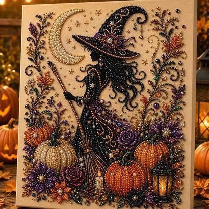 Halloween Pearl Art DIY Kit – 6 Spooky Designs, Shimmering Fall Craft for All Ages
