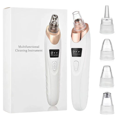 USB Rechargeable Blackhead Remover Pore Vacuum with 4 Suction Heads
