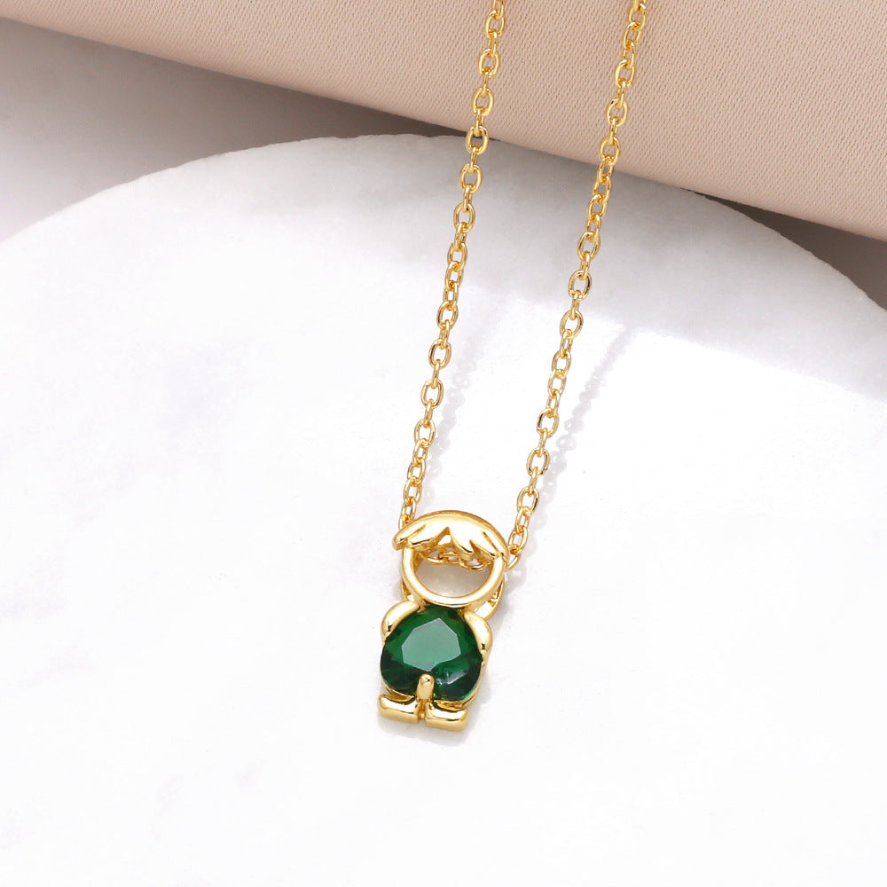 18K Birthstone Mom & Kids Detachable Necklace – Her Birthstone, Your Heart
