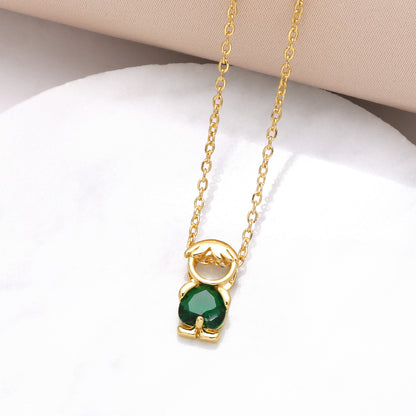 18K Birthstone Mom & Kids Detachable Necklace – Her Birthstone, Your Heart