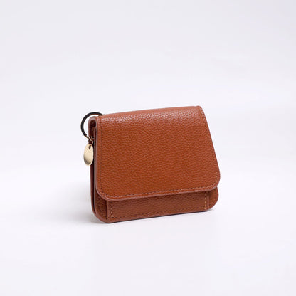 Women's Slim Tri-Fold RFID Wallet – Zip Pocket, Keychain