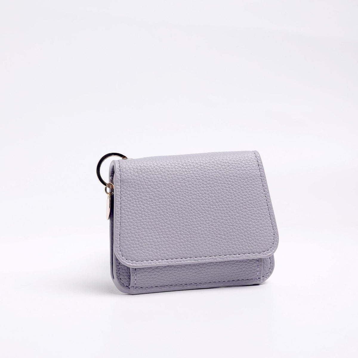 Women's Slim Tri-Fold RFID Wallet – Zip Pocket, Keychain