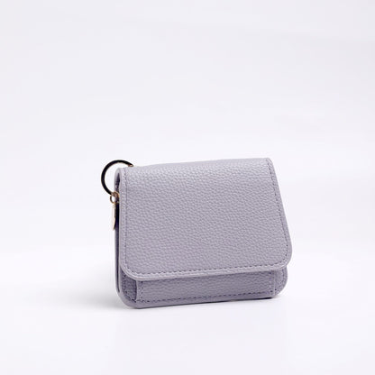 Women's Slim Tri-Fold RFID Wallet – Zip Pocket, Keychain