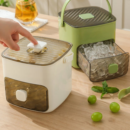 🧊48-Grid Push-Type Ice Maker Tray – Easy Release Countertop Ice Maker with Drawer & Lid