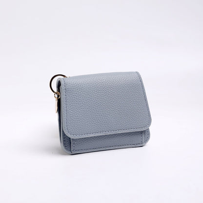 Women's Slim Tri-Fold RFID Wallet – Zip Pocket, Keychain