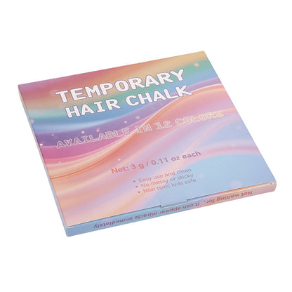 Washable Hair Chalk for Girls – 12-Color Temporary Hair Dye